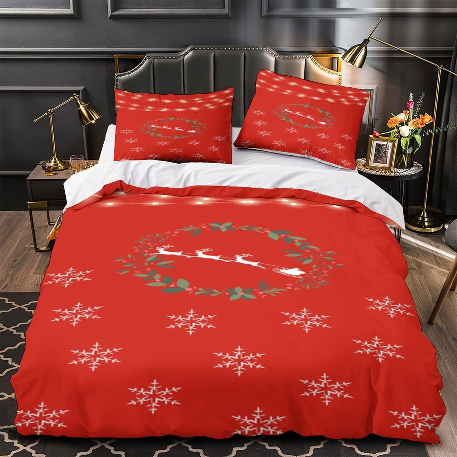 Parure de couette Noël 3 pièces, le cadeau idéal pour le lit des enfants