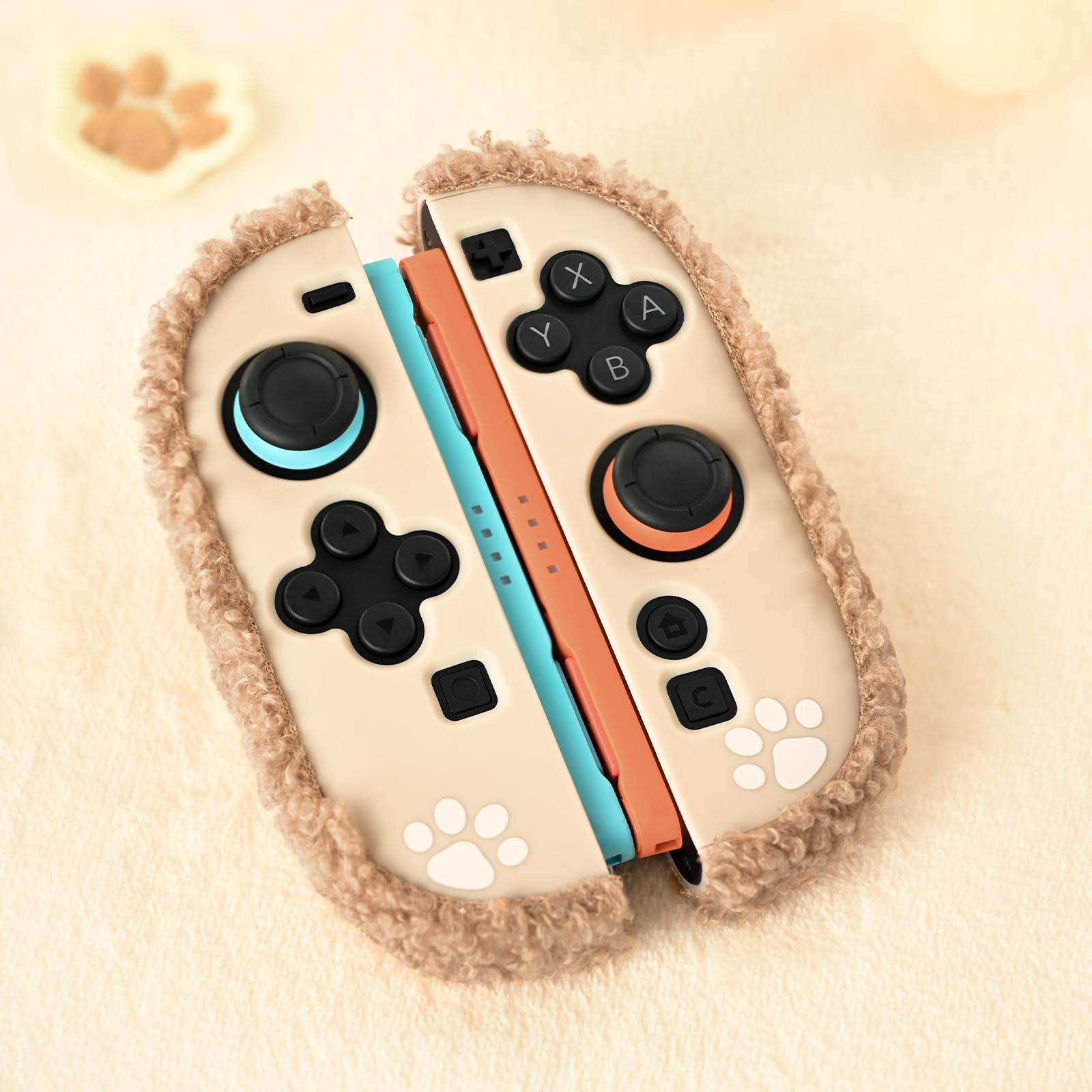 GeekShare Plush Case Compatible with Switch 2 (2025), NS2 Protective Cover for Switch Console and Grip Joy Controller, Plush Bear