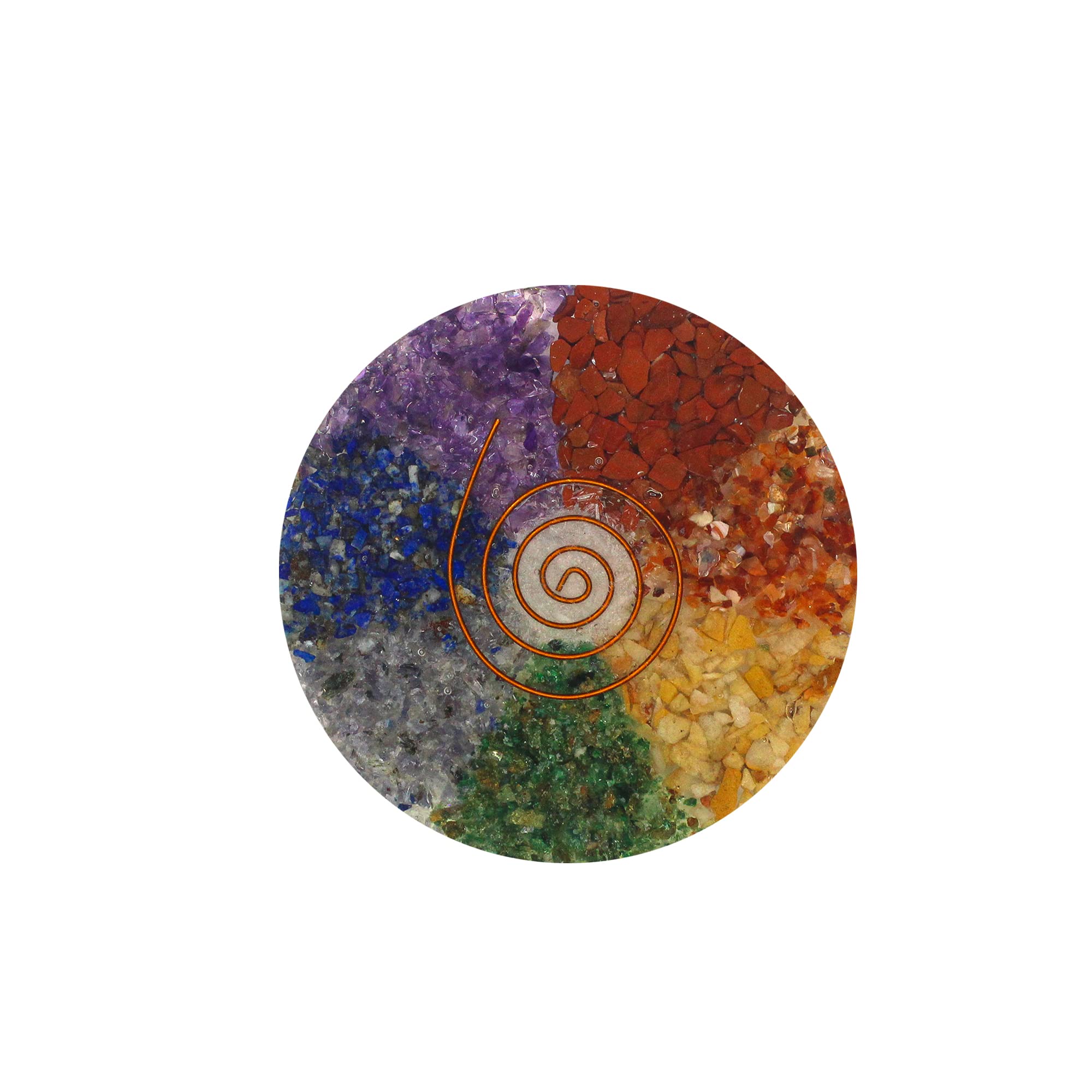 7 Chakra Crystal Water Charging Coaster | Energized Crystal Disc with Power Symbol Charm | Chakra Alignment & Water Activation Tool for Meditation, Healing, Wellness-image-41