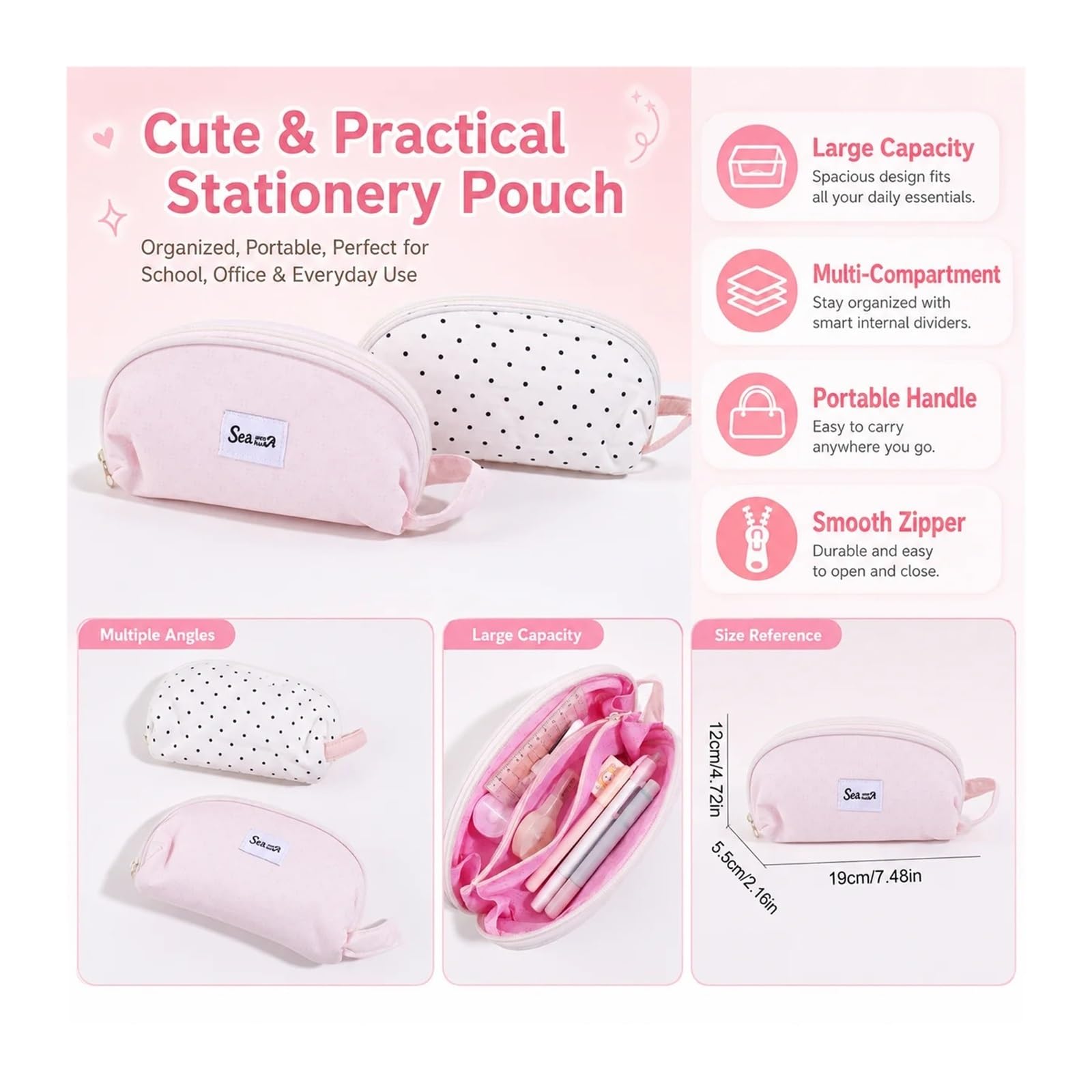 Astuccio a pois pastello for adolescenti