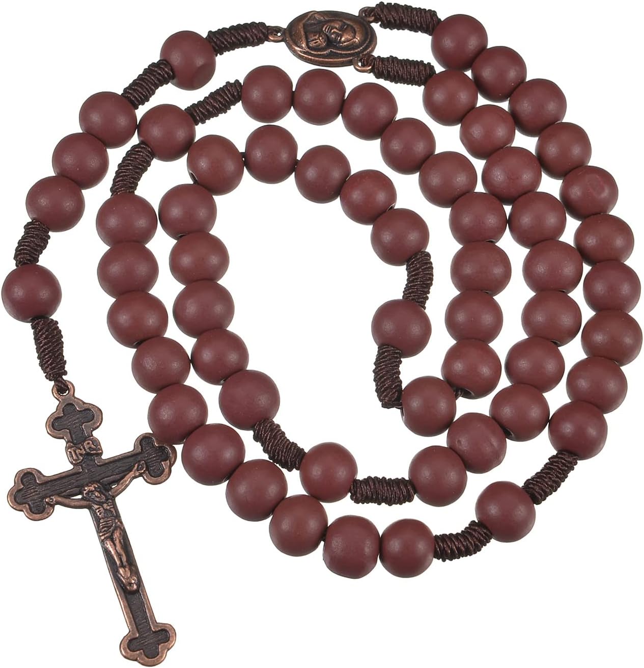 10mm Brown Beads Catholic Rosary Handmade Braided Oman Ubuy