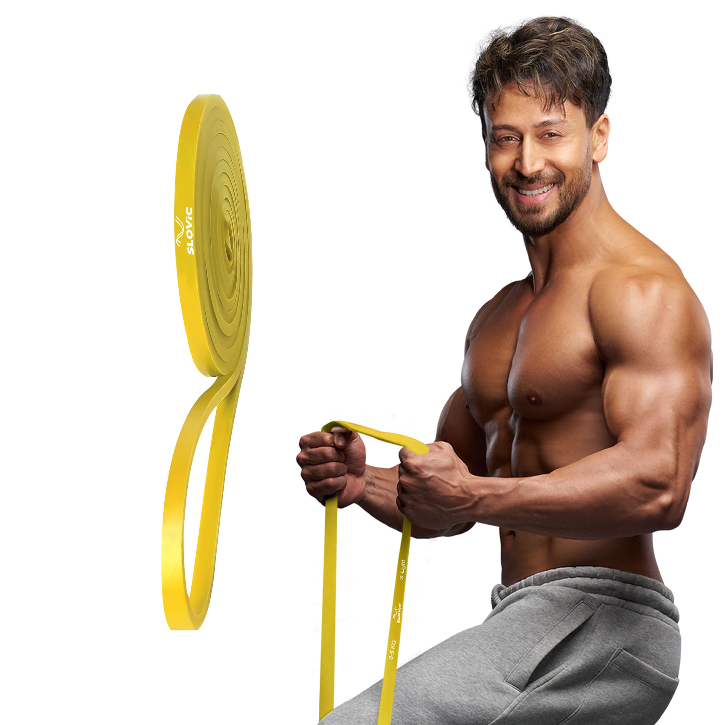 Slovic Resistance Bands for Workout | Resistance Band Set | Exercise Band for Home Gym Fitness | Pull Up Band | Loop Band | Stretching Band | Gym Band for Men & Women | Heavy Duty Material - 1 Year warranty