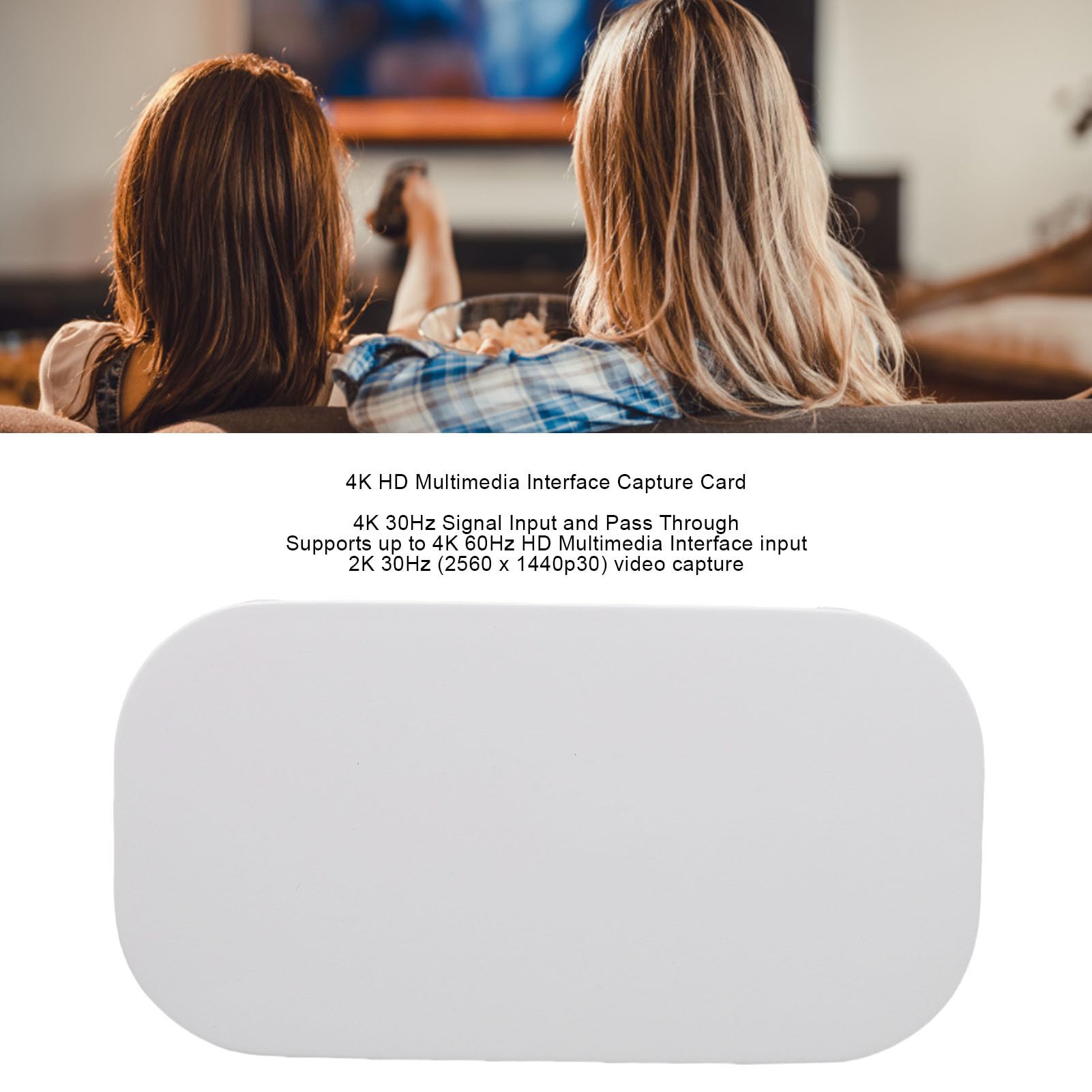 Diyeeni Tarjeta de Captura de Video, USB 3.2 Gen1 Tipo C 4K 60Hz Bypass Grabación 2K 30Hz, Plug and Play sin Alimentación Externa, con Adaptador Tipo C, para Juegos Streaming DSLR