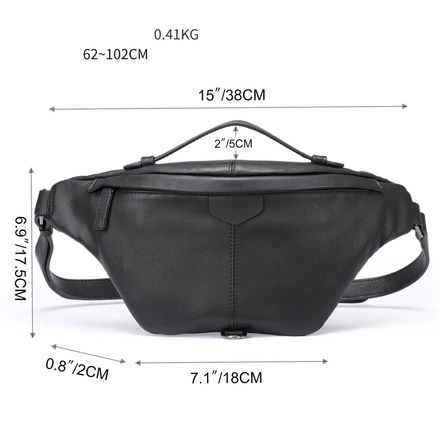 Marsupio Running Unisex, Vaso in pelle di cuoio Bum Bum Borse Fanny Pack Borsa Bagna Hip Borsa for uomo Donne, portando la custodia for telefoni for viaggiare in campeggio in campeggio Marsupio Viaggi
