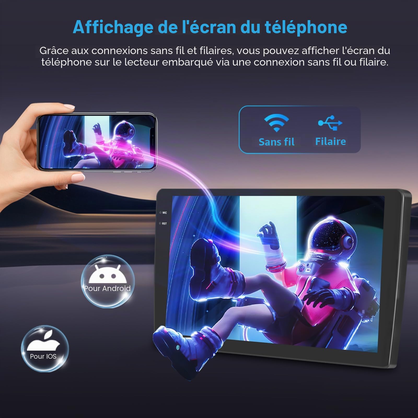 Inefala 4+128G 9'' Android 15 Autoradio pour Toyota Yaris Grmn 2012-2017