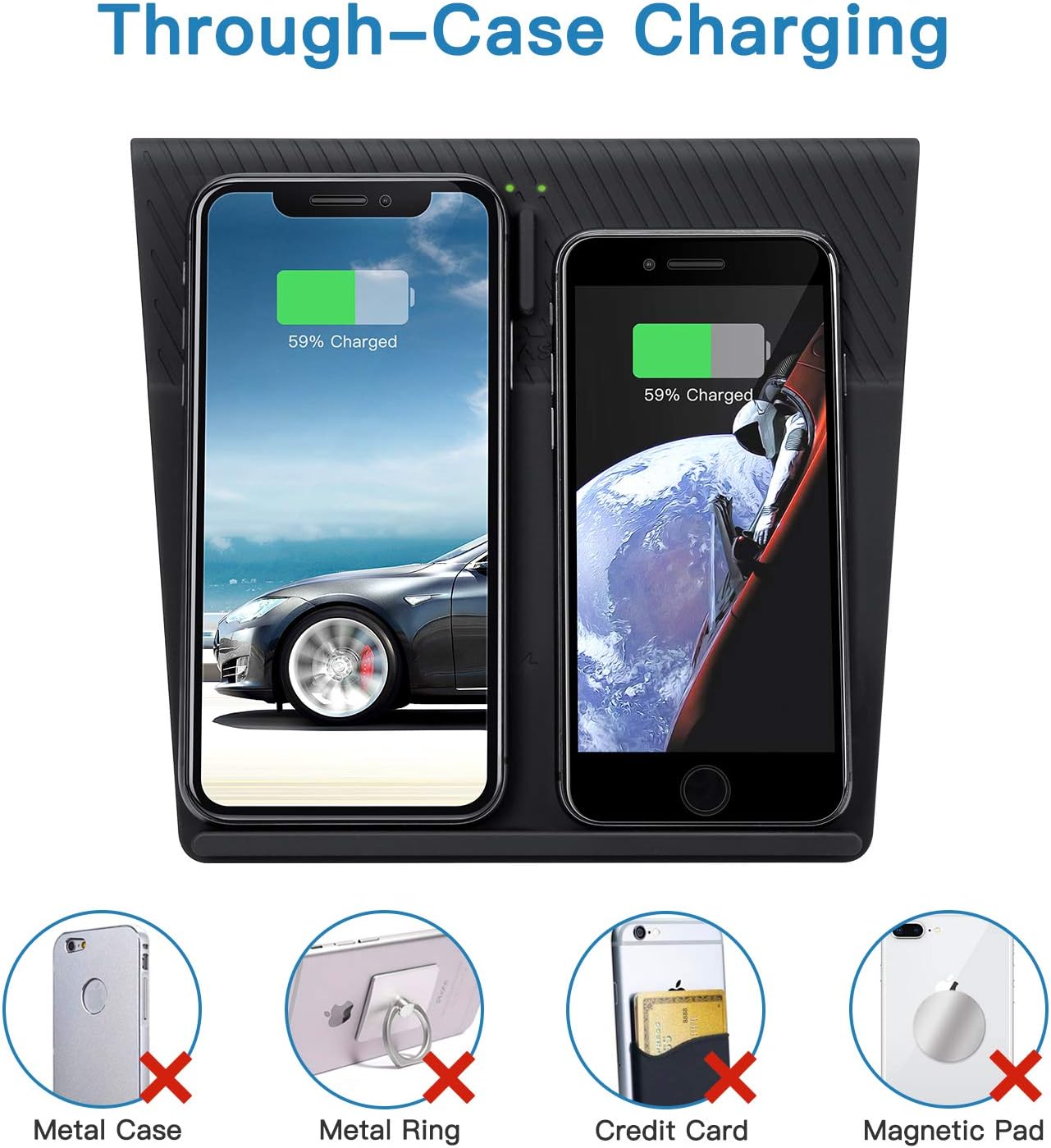 Flаѕh Dеаlѕ - 50% оƒƒ Farasla 4 Coils Wireless Charger for Tesla Model 3, Compatible with iPhone 12Pro/12/11 Samsung Enabled Phones and AirPods Pro/2, Galaxy Buds/Bud+/Buds Live Enabled Earbuds Nеw Dеаl Farasla 4 Coils Wireless Charger for Tesla Model 3, Compatible with iPhone 12Pro/12/11 Samsung Enabled Phones and AirPods Pro/2, Galaxy Buds/Bud+/Buds Live Enabled Earbuds