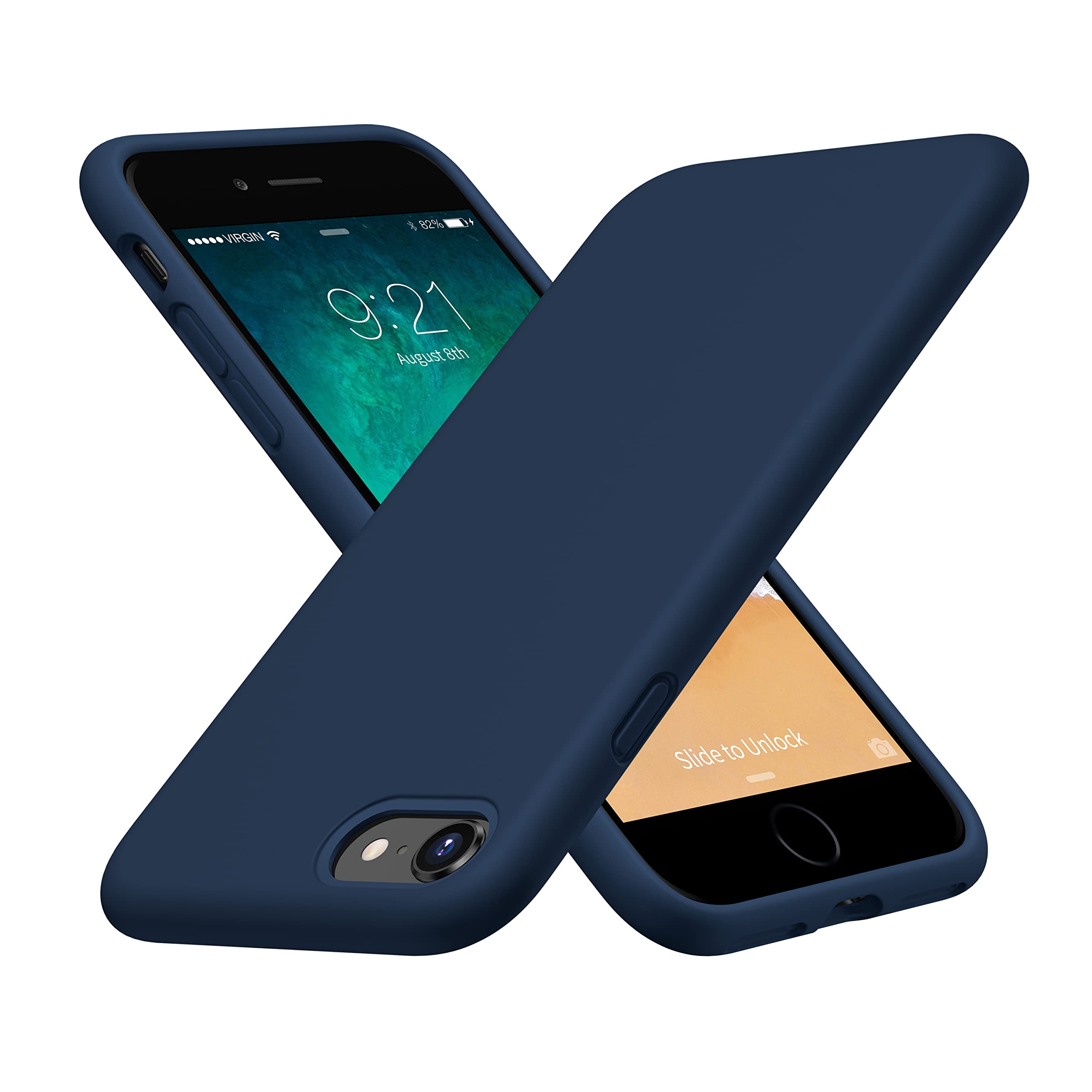 CellEver Heavy-Duty Silicone Case for iPhone SE 2022 (3rd Gen)/iPhone SE 2020 (2nd Gen)/iPhone 8/7 - Military Drop Protection, Elevated Screen &