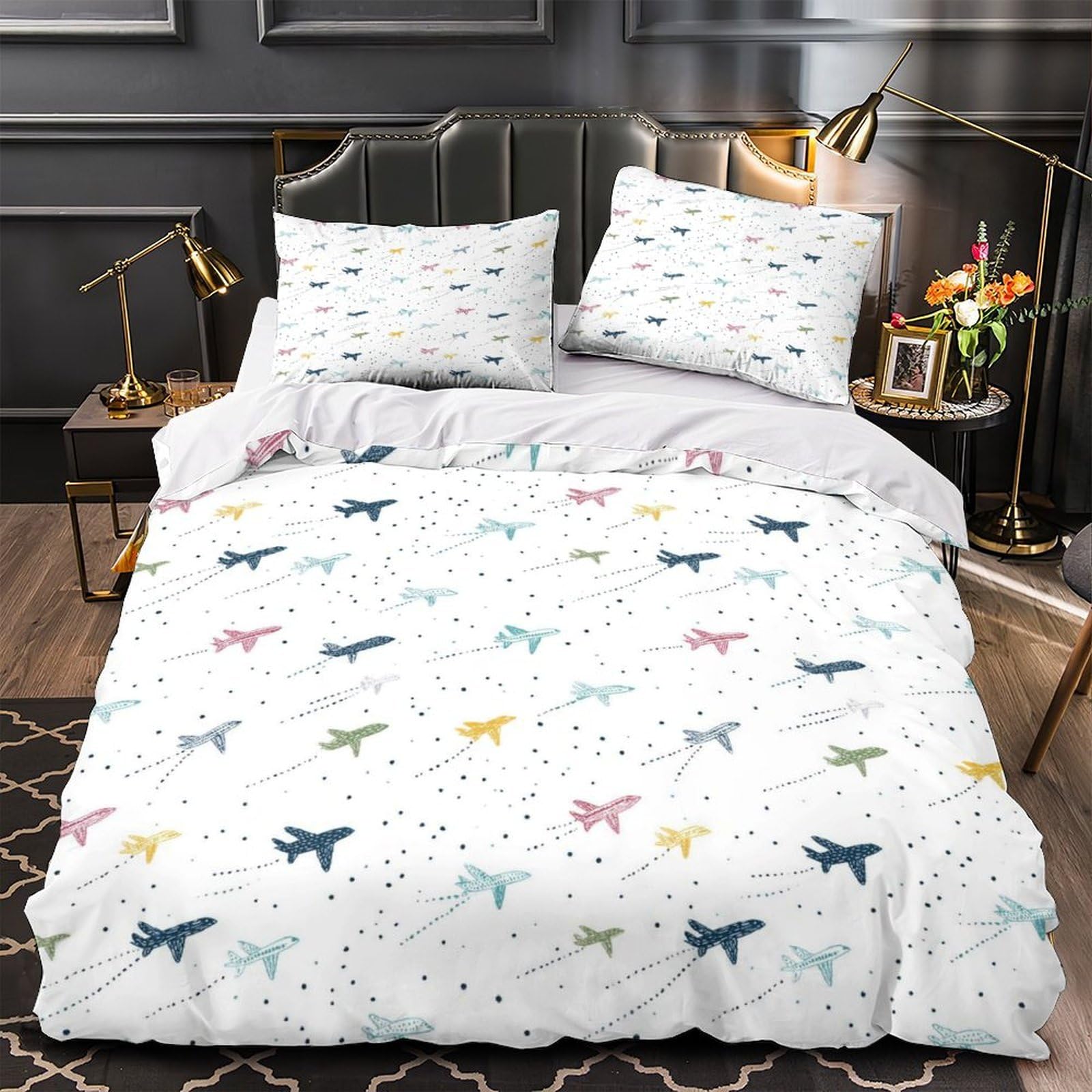 Housse de couette frites kawaii parure de lit 3D microfibre hypoallergénique