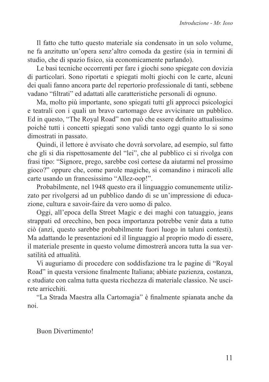 La strada maestra alla cartomagia