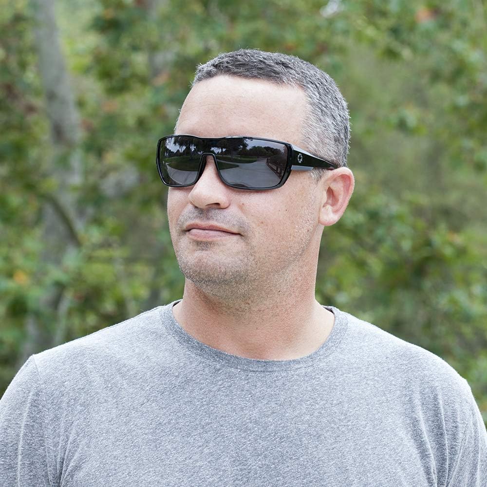 Spy Tron 2 Sunglasses-Matte Black-Gray Green/Red Spectra