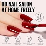 TOMICCA Wine Red Gel Nail Polish - 15ml Fall Winter Cherry Red UV Gel Nail Polish Neutral Nail Gel Polish Soak off UV Nail Polish Gel for French Manicure Nail Art Salon Home DIY