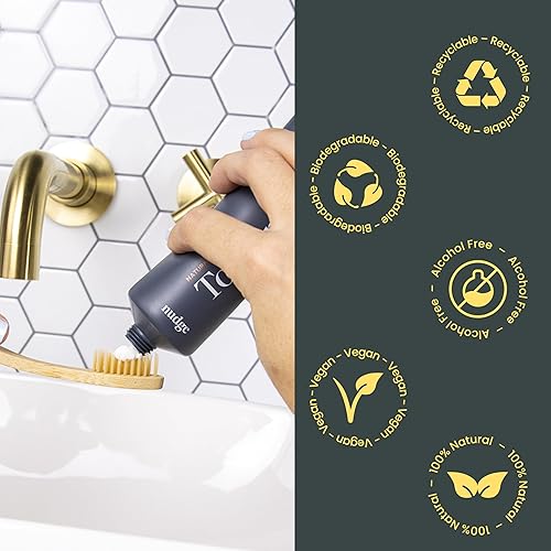 Miniatura 4 de Nudge Pasta de dientes hidroxiapatita para minimizar la irritación, remineralizar y blanquear. Natural, no quema, sin flúor, sin espuma, ideal para