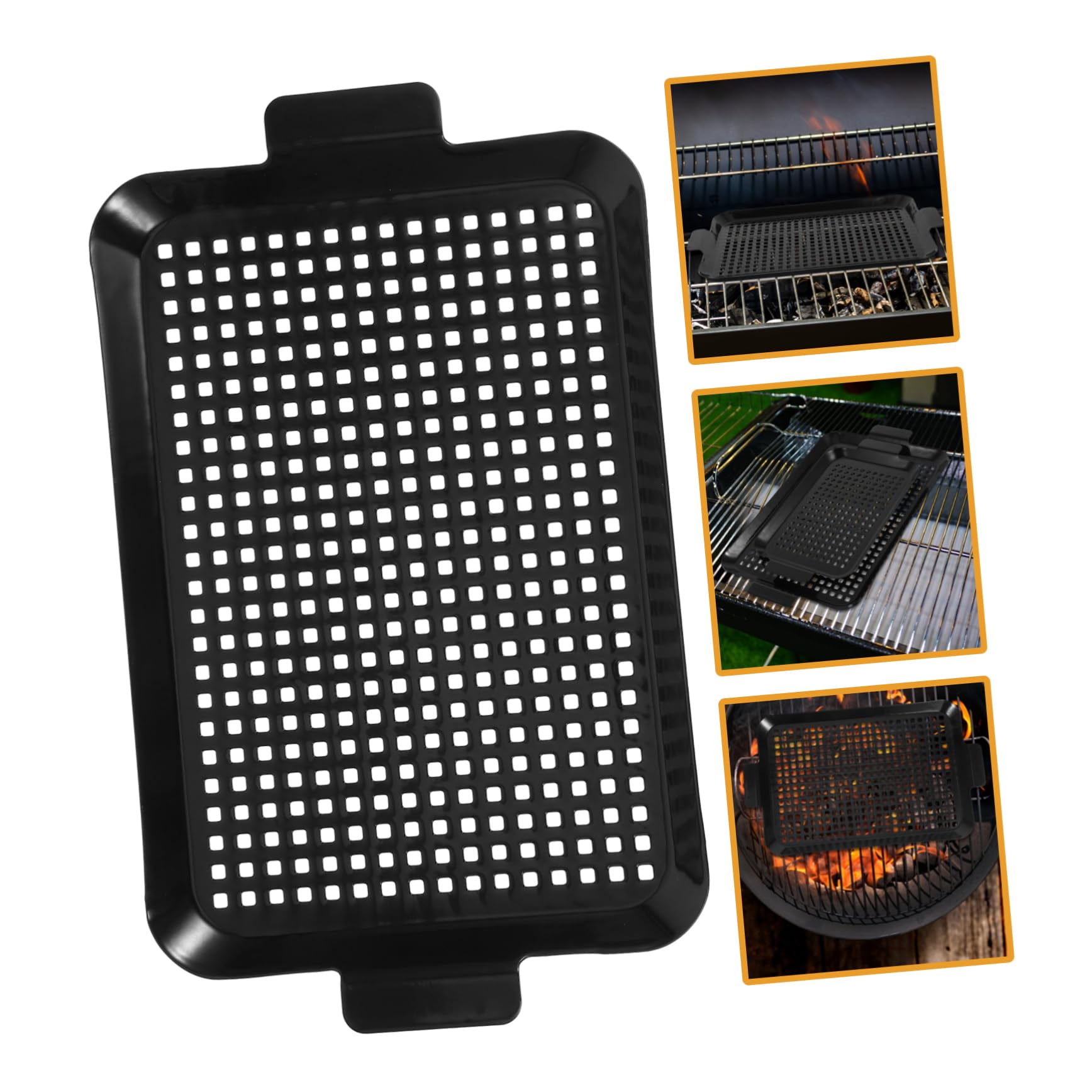 TOYANDONA 2piezas Placa De Parrilla Antiadherente con Agujeros Bandeja Resistente para Hornear para Pescado Carne Camarones y Verduras Exteriores