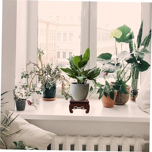 Miniatura 5 de Estante de exhibición de plantas con base de Buda antigua, estante elevador de plantas, soporte de exhibición para plantas, soporte para plantas en