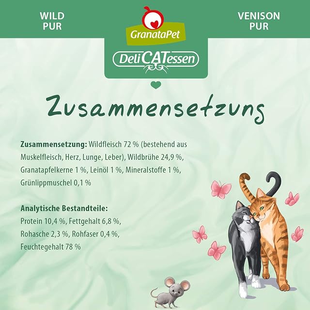 Foto 4 de 7 de GranataPet Delicatessen Wild Pur, Comida húmeda para Gatos, pienso sin Cereales y sin azúcares
