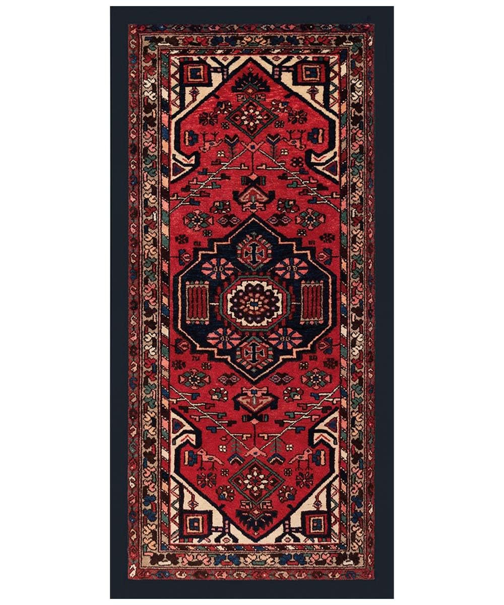 Pierre Tappeti HAMADAN cm.74x160 arredo salotto soggiorno camera, stile classico tradizionale riproduzione motivi persiani orientali. Lavabile, anti-scivolo, 100% Made in Italy