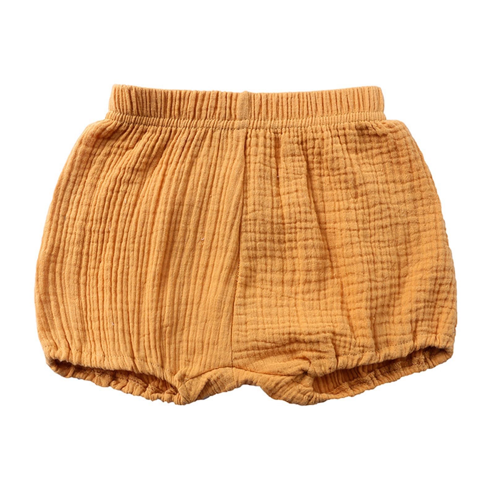 Generisch Baby Mädchen Jungen Bloomer Shorts Coton Lin Kinder Pumphose Sommer Kurz Pluderhosen Unterwäsche Neugeborenes Elastische Taille Pull-on Diaper Cover Trainerhosen