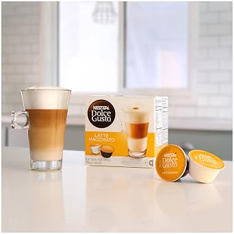 Dolce Gusto Nescafe Coffee Pods, Latte Macchiato, 16 Count, Pack of 3