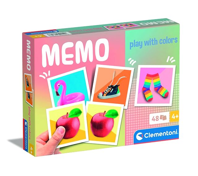 Clementoni Educational Game Memo Pocket Play with Colours 48 Tiles