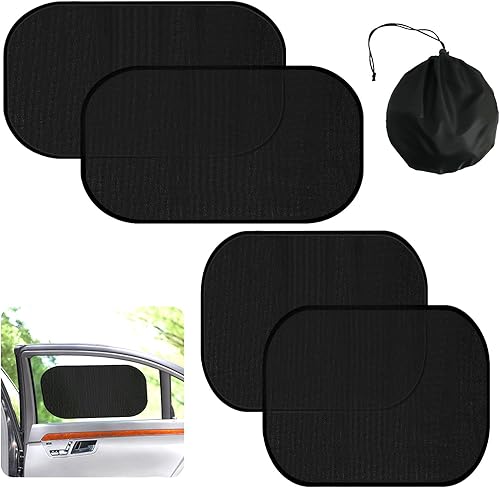 Paquete de 4 parasoles para ventana lateral, parabrisas delantero y trasero, parasol grande y mediano para automóvil, cubierta protectora de