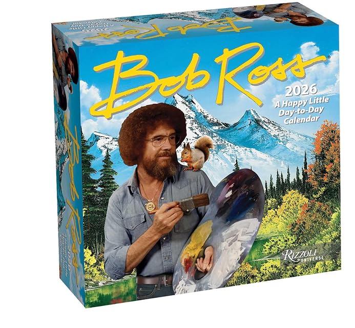 Portada de Bob Ross 2026 Day-to-day Calendar