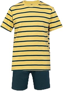 طقم بيجامة بأكمام قصيرة وشورت للرجال من جيل