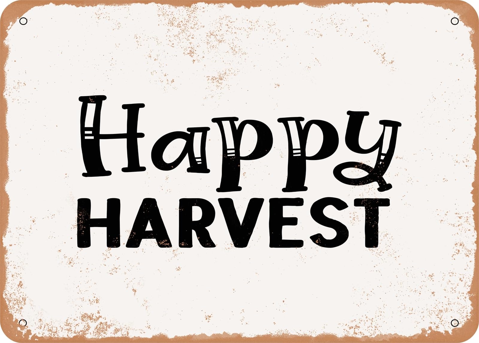 Miaomansenstore Metal Sign - Happy Harvest - 5 - Vintage Look Sign Home Decor