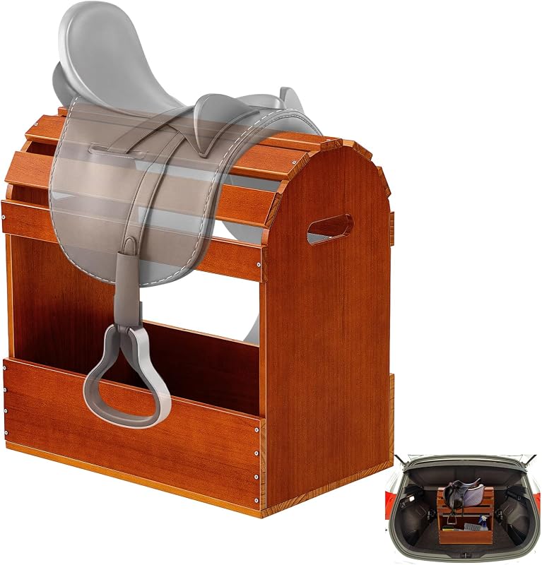Suporte para sela em madeira de pinho com design arqueado Eccliy 50 x 30 x 50 cm
