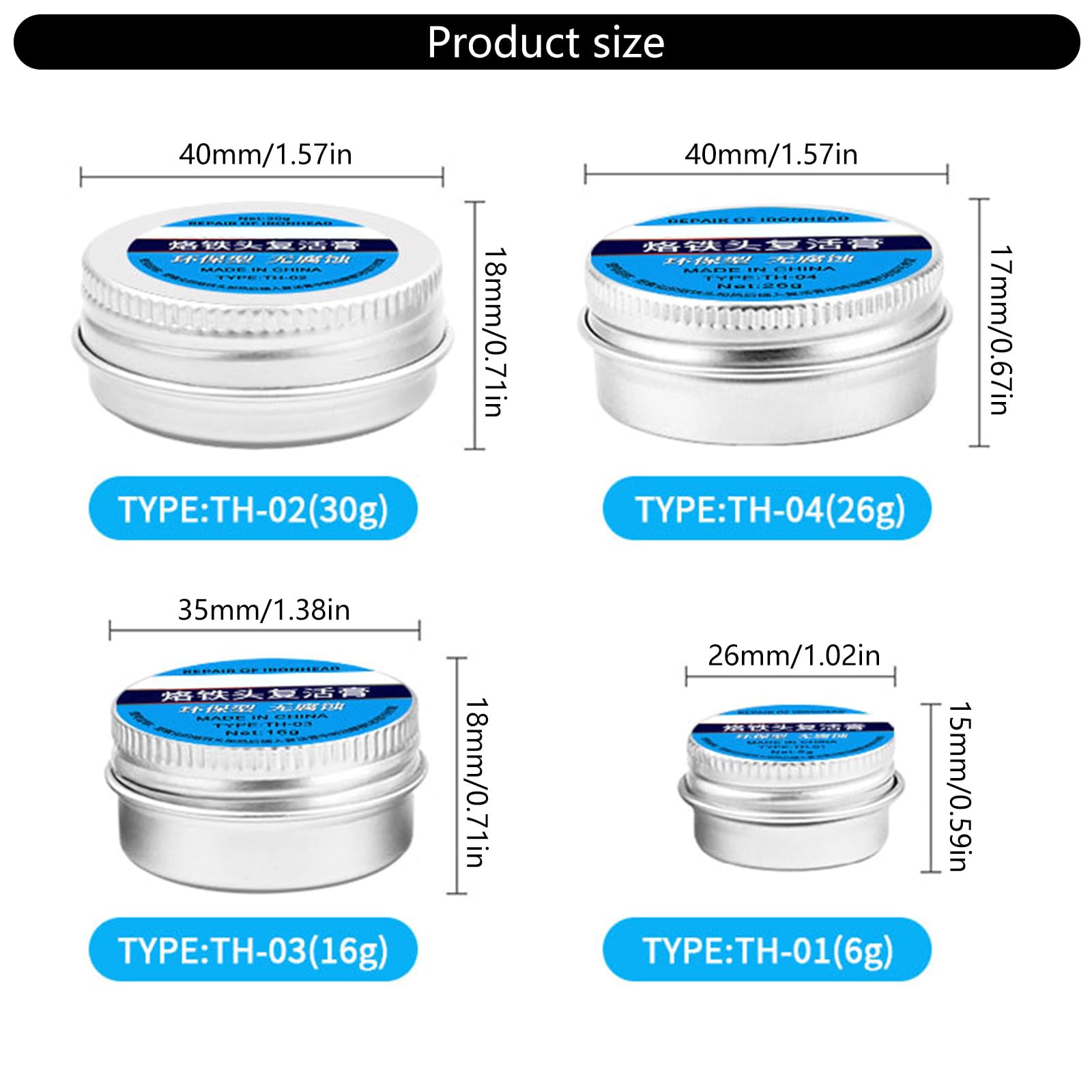 6/16/26/30g Saldatore Punte Paste di Pulizia Ferro Tin Attivatori Ossidi Pulitore Refrigerante Pulitore