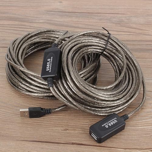 Diyeeni Cable extensor USB 2.0 tipo A macho a hembra de 65.6 ft (negro, 65.6 ft)