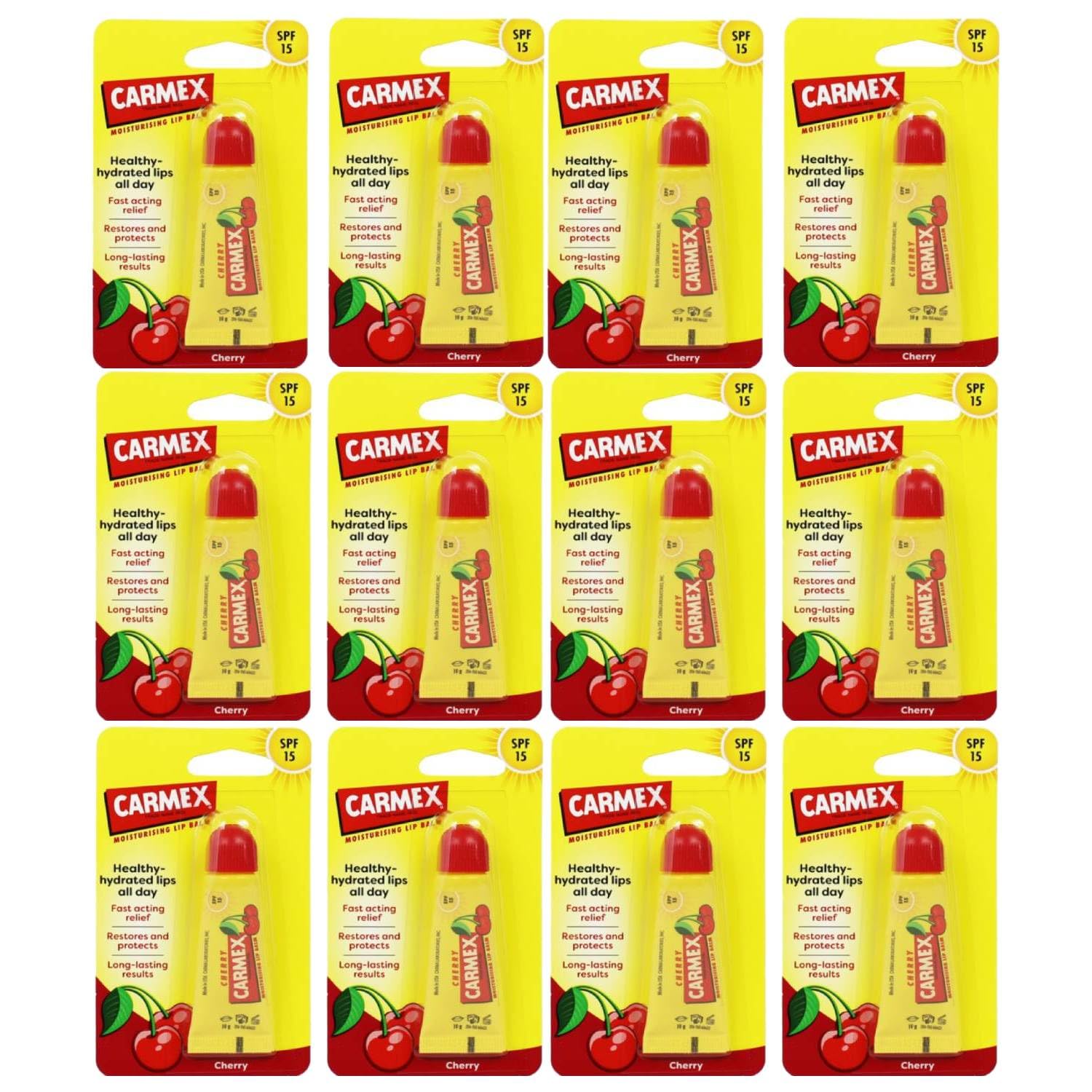 Carmex Cherry Balsamo Labbra Idratante Spf 15 12 Unità