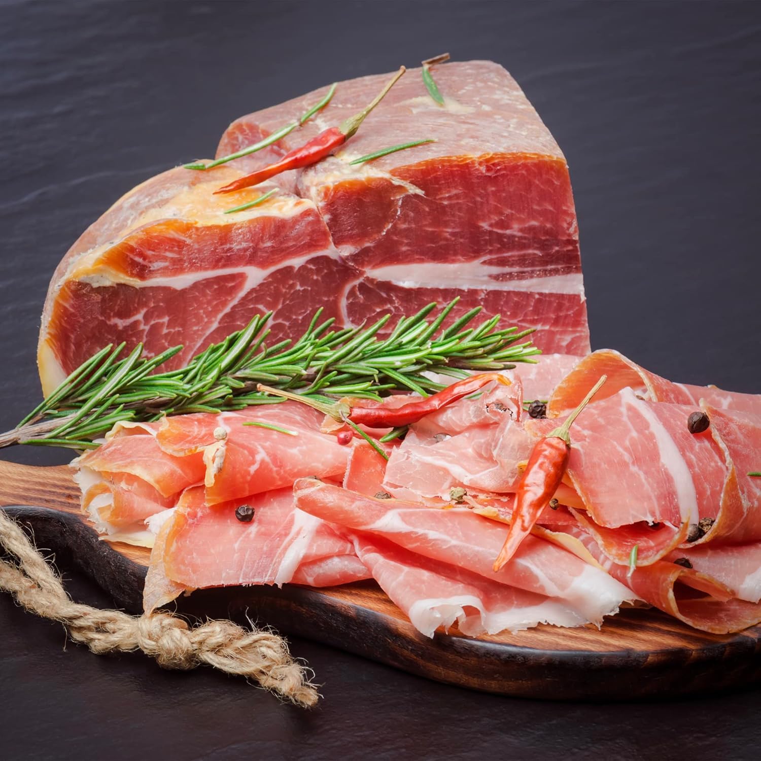 Jamon Serrano Deshuesado 1 Kg con Chorizo Ibérico – Mini Jamón Serrano – Sabor Tradicional Curado