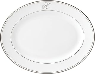 Lenox Federal Platinum Script Monogram Dinnerware Platter, X