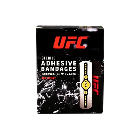 ضمادة لاصقة Dukal UFC ، أنماط متنوعة ، 3/4 × 3 ، عبوة من 100