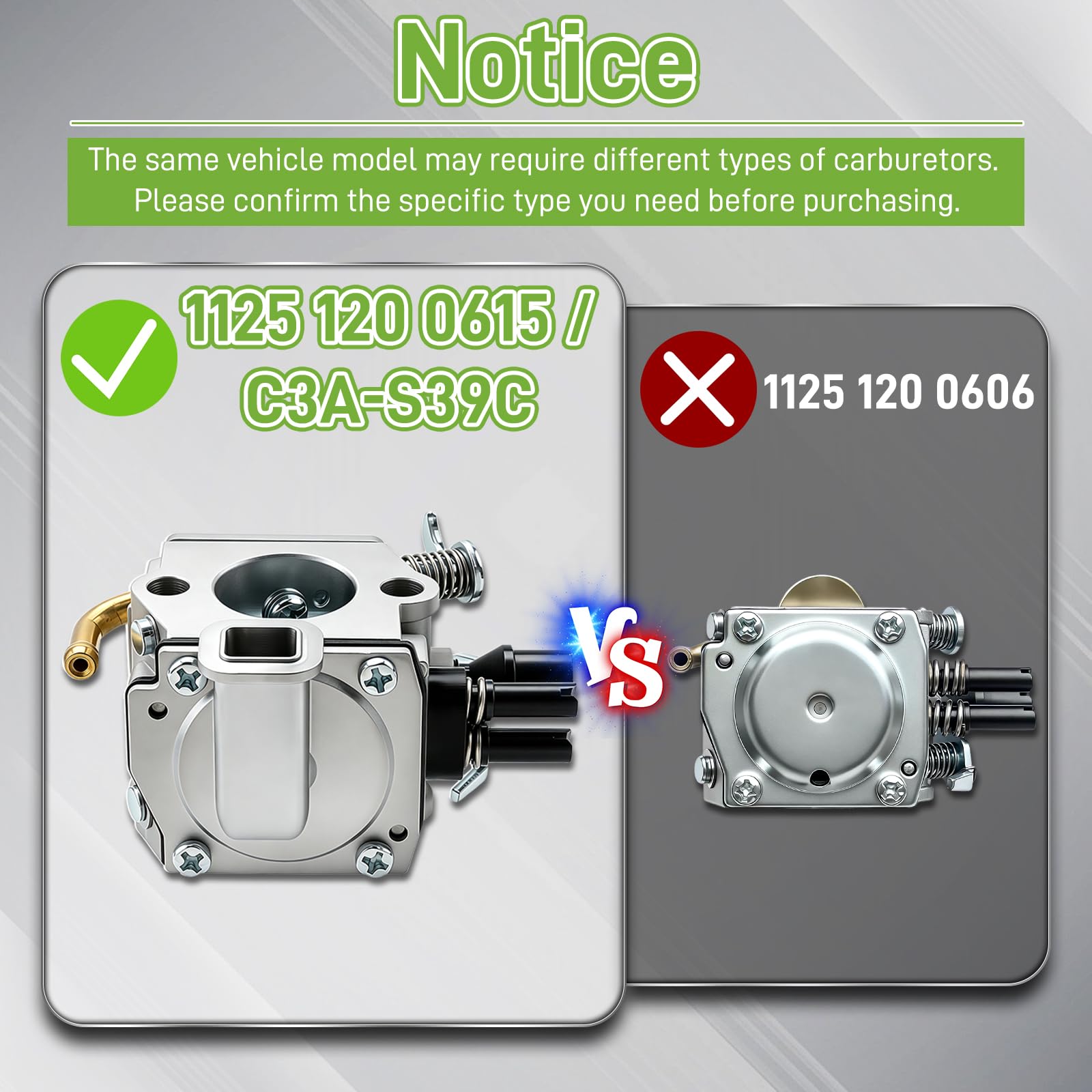 Carburador 1125-120-0651 para motosierra Sthil 034 036 MS340 MS350 360Pro Tillotson 40-HE-20A Parts Zama C3A-S31A Carb con kit de afinación