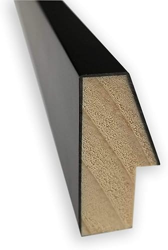 Miniatura 2 de Amanti Art Espejo de baño negro para sobre el fregadero, 24 x 43 pulgadas, espejo de tocador rectangular negro Lucie, marco de madera moderno de