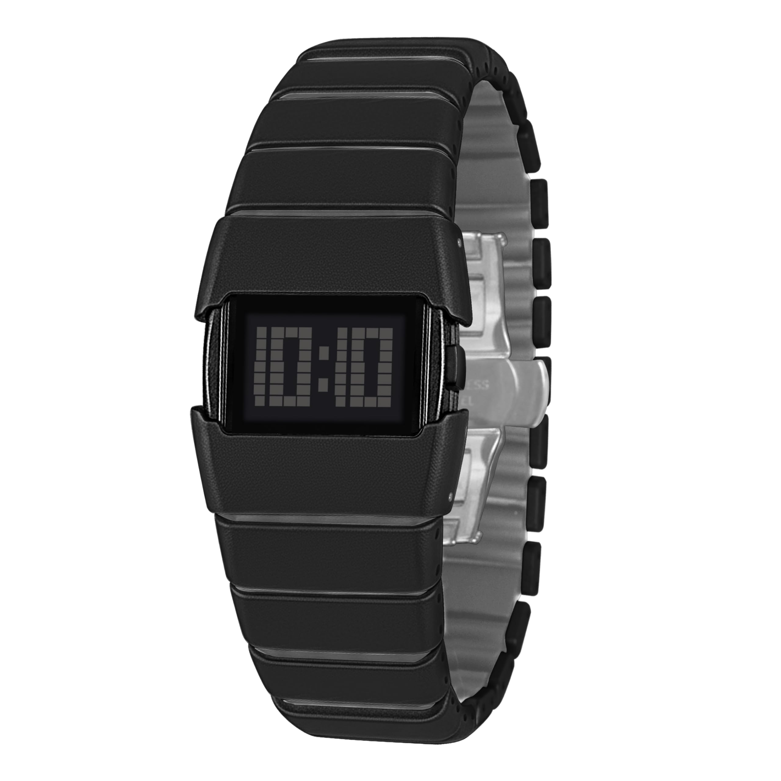 Shocknshop Digital LED Black Dial Unisex Watch WCH376 Black Grey - Image 1