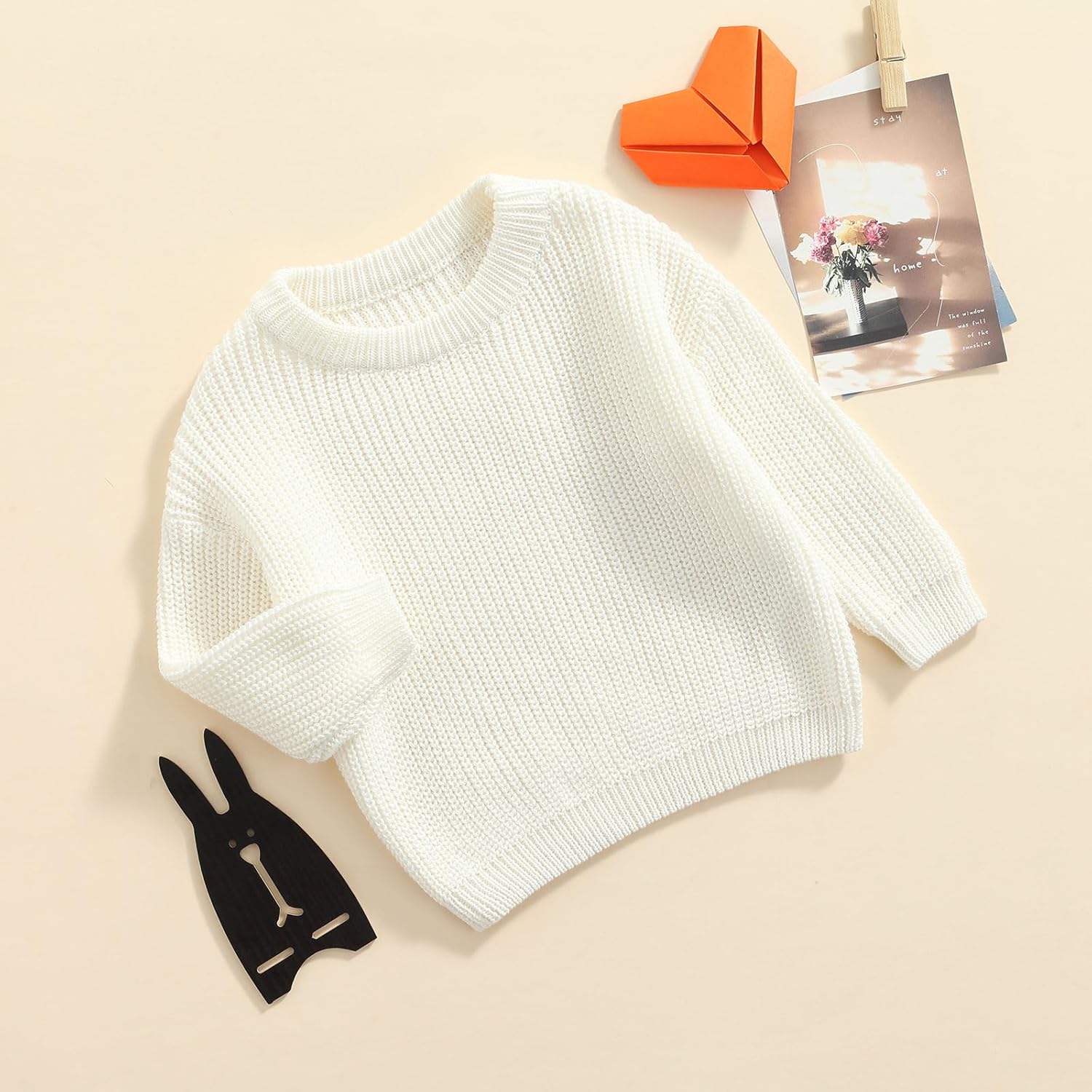 Newborn Toddler Baby Girl Boy Knit Sweater Round Neck Sweatshirt Long Sleeve Tops Pullover Fall Winter Clothes - Image 2