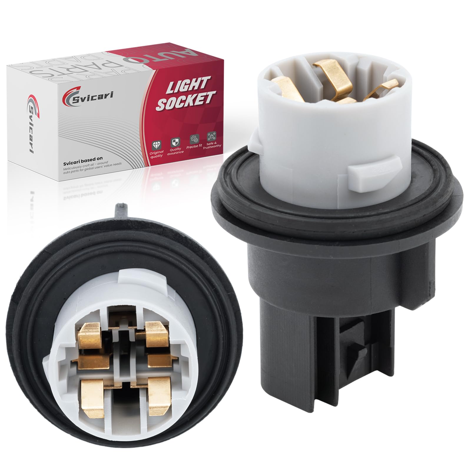 Svicari Turn Signal Light Bulb Socket Holder Fit for Dodge Ram1500 2500 3500 2009-2012 for Dodge Journey Signal Light Lamp Connector Plug 3Pin Replace #68083021AA 2PCS