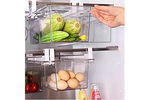 Pull Out Fridge Drawer Organizer: Universal Fridge Organizer and Storage Container (Extra-Large...