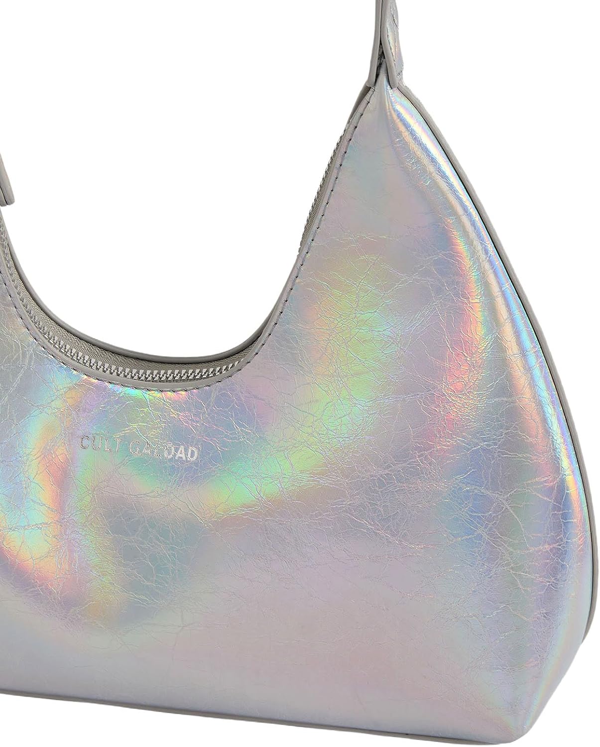 Verdusa Women's Metallic Hobo Shoulder Bags Top Handle Handbag Zipper Purses - Image 5