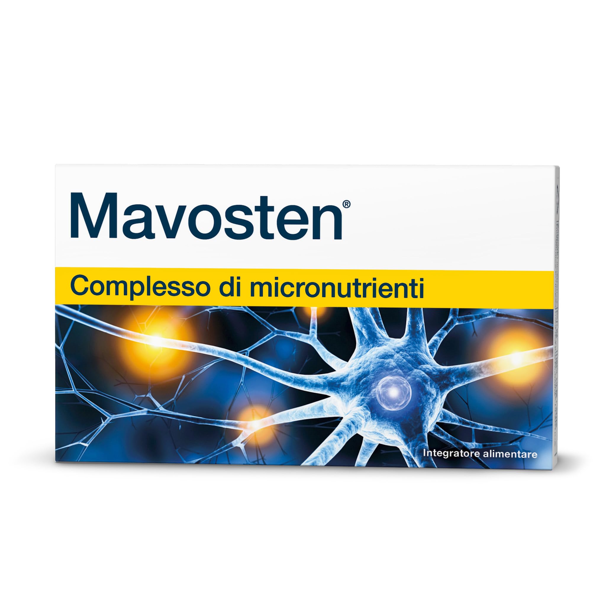 Mavosten® – Complesso di micronutrienti di alta qualità con acido alfa-​lipoico (ALA), colina, 7 importanti vitamine del gruppo B e calcio, per favorire la salute dei nervi (20 unità)