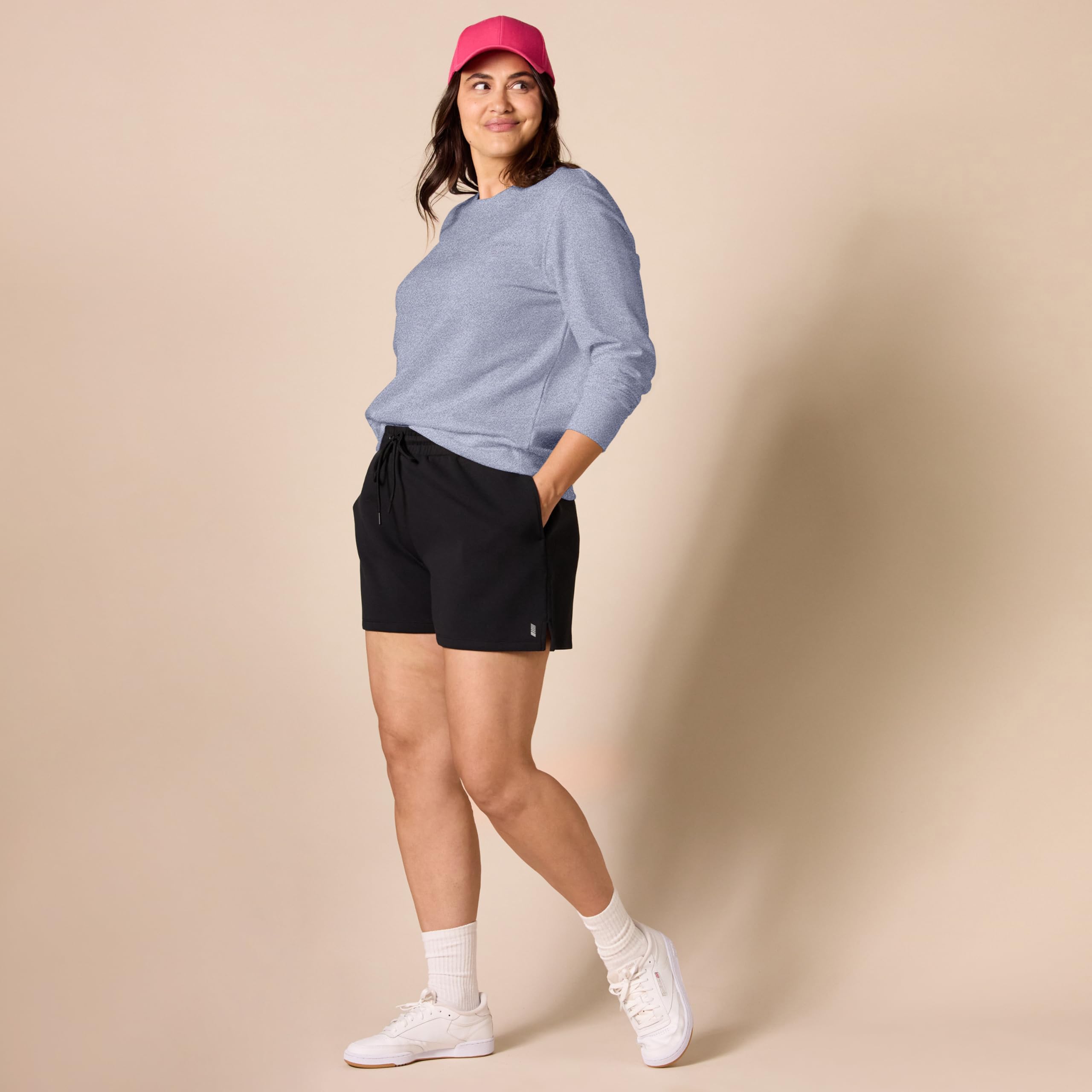Amazon Essentials Mujer Sudadera con Cuello Redondo de Forro Polar (Disponible en Tallas Grandes)