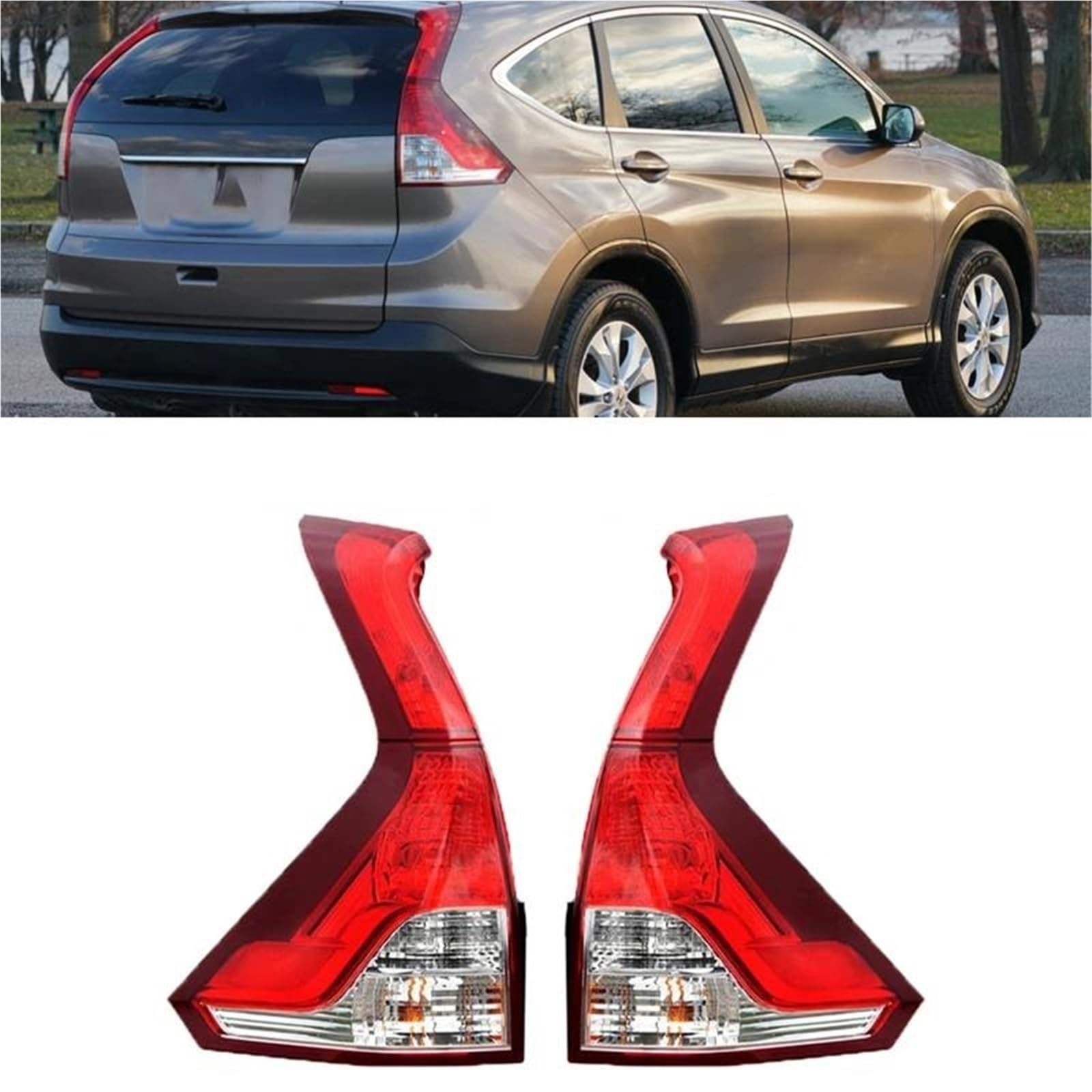 Luz Trasera Para CRV 2012-2014 Luz Trasera Izquierda Derecha Coche Parachoques Trasero Cubierta La Lámpara Freno Estacionamiento Marcha Atrás Sin Bombillas Luces Traseras(Right Upper)