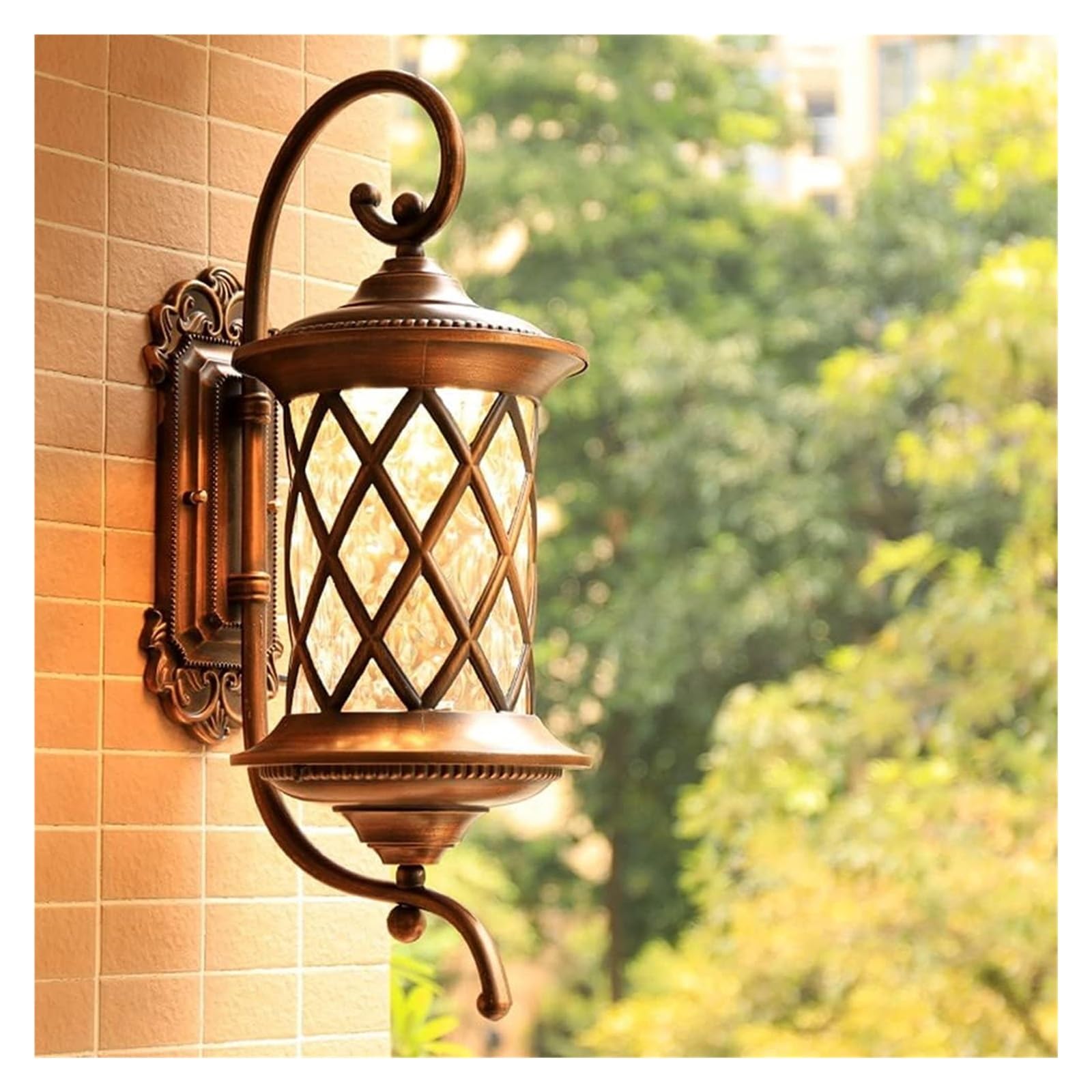 XCFTYRU Outdoor Pendant Lights， Wall Lamp Exterior Aluminum Retro Garden Fixture Metal IP44 Waterproof
