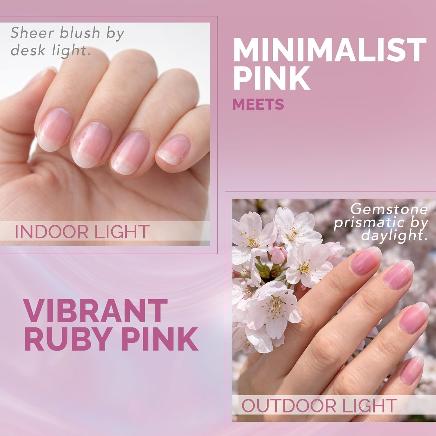 Perfect Formula Ruby Pink Gel Coat - Nail Strengthener, Keratin Nail Treatment, Gemstone Pink Gel Nail Polish - Nail Strengthener for Damaged Nails - Made In The USA .60 fl oz.