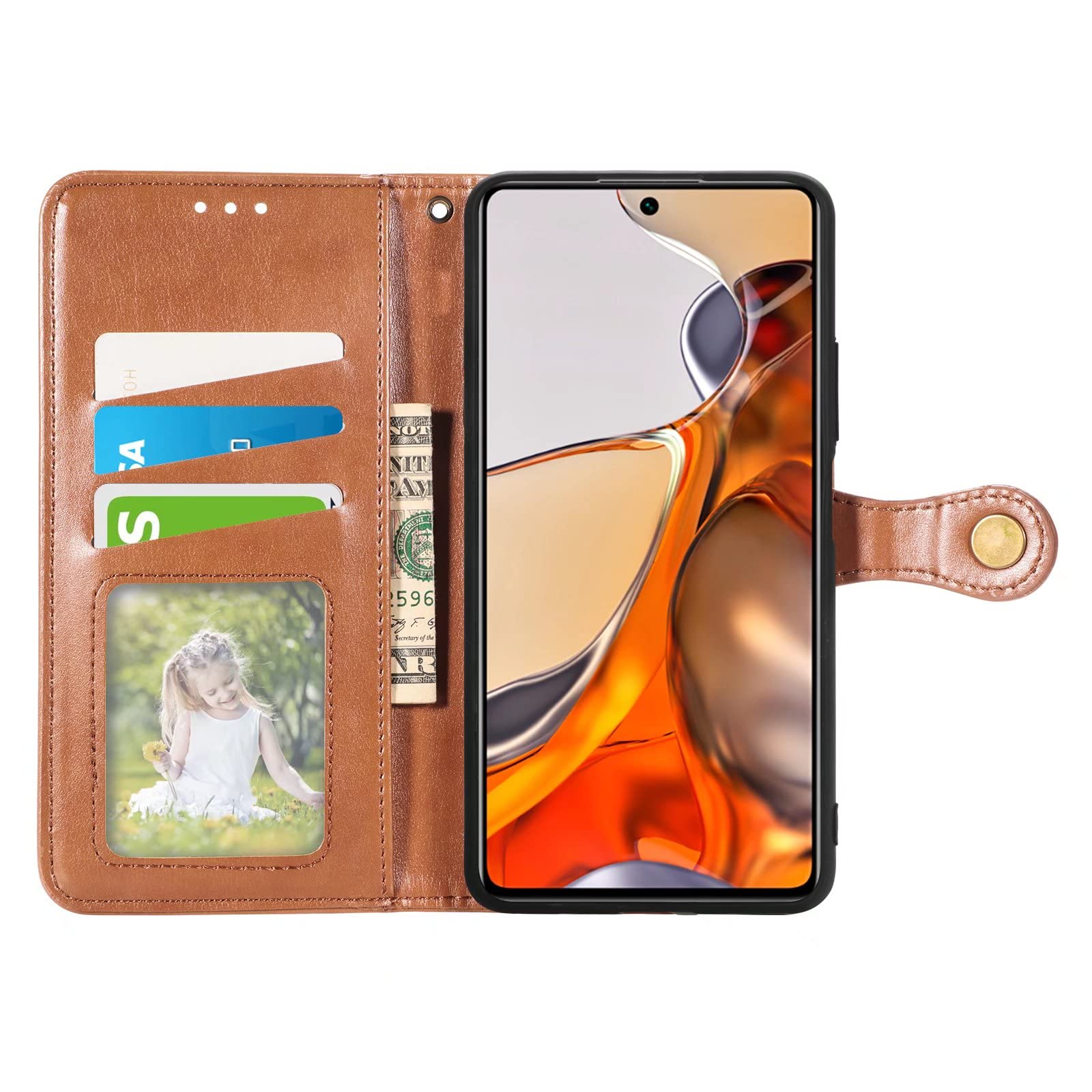 Premium Leder-Handyhülle Für Nokia 6.1 – Flip Case Mit Kartenfach & Magnetverschluss (Schwarz)