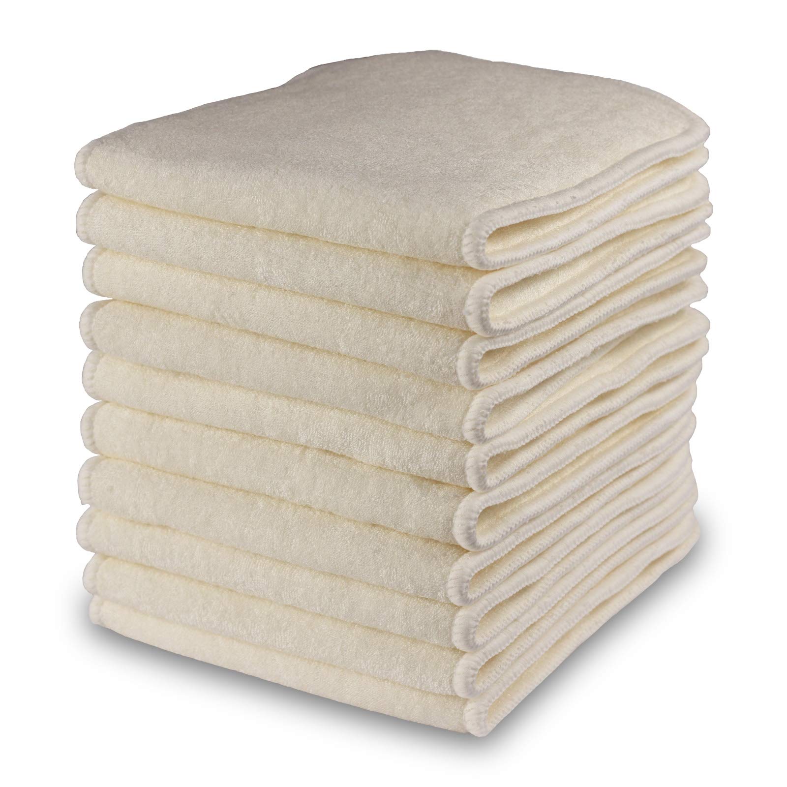 Littles & Bloomz, Reusable Cloth Nappy Inserts Booster, Bamboo, Pack of 10 — image 1