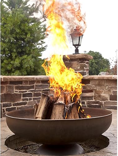 Hoguera patriótica de 48 pulgadas (fabricada en Estados Unidos) - Acabado de acero natural