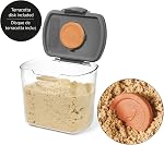 Starfrit PROKEEPER Brown Sugar Container with Terracotta Disk - Graduated Measurements - 2.5LB/1.1KG - Airtight